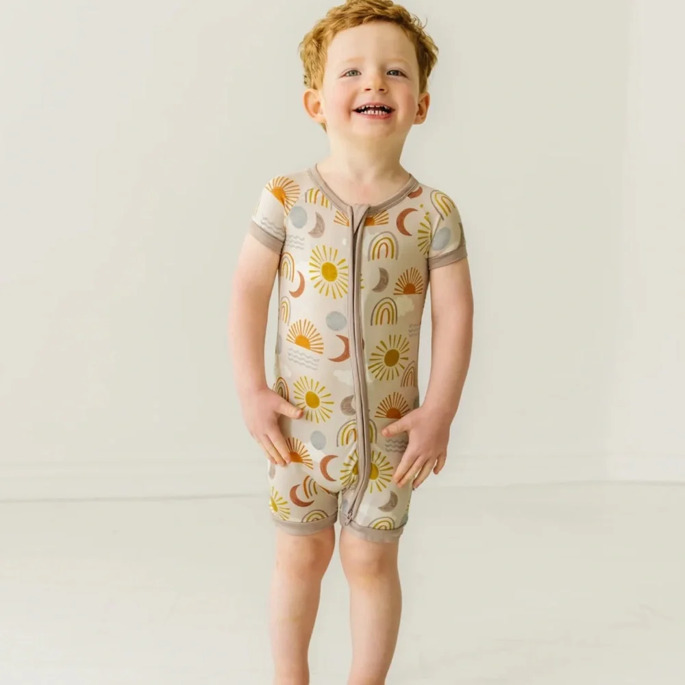 New Little Sleepies Desert Sunrise Bamboo Shorty Romper 18-24 Months